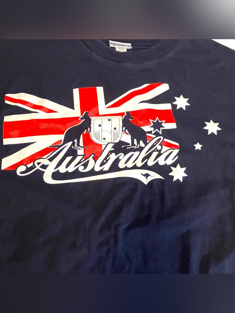 Vintage Purely Australian Flag Kangaroo Graphic Tee XL
